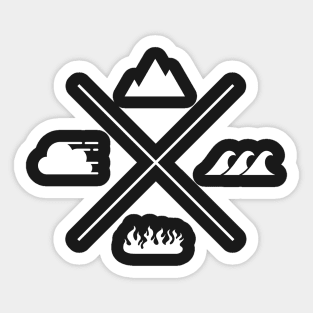 Minimal Four Elements Sticker